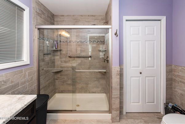 Bathroom, Glass Shower, Interior, Stone Walls