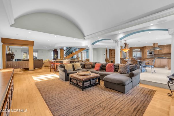 Dining room, Interior, Kitchen, Living room, Pendant Lights, Recessed Lighting, Wood Texture Flooring
