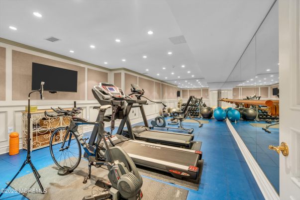 Fitness Equipment, Gym, Interior, Recessed Lighting