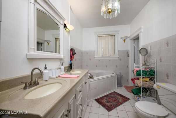 Bathroom, Chandelier, Dual Sink Vanities, Interior