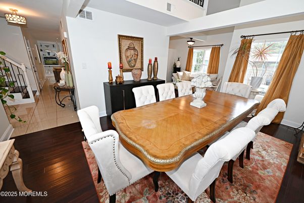 Dining room, Interior, Wood Texture Flooring