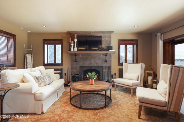 Fireplace, Interior, Living room, Recessed Lighting