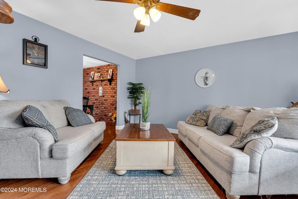 Interior, Living room, Stone Walls, Wood Texture Flooring