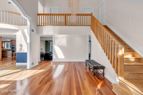 Chandelier, Interior, Recessed Lighting, Wood Texture Flooring