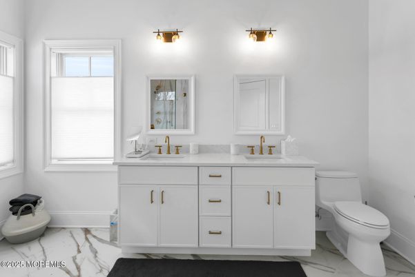 Bathroom, Dual Sink Vanities, Interior, Marble