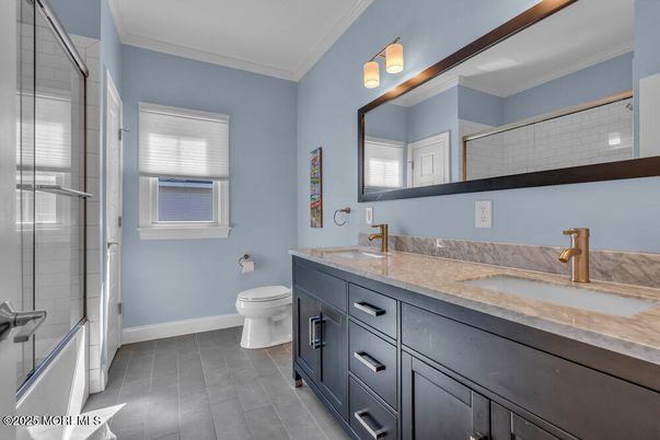 Bathroom, Dual Sink Vanities, Glass Shower, Interior
