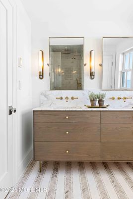 Bathroom, Dual Sink Vanities, Glass Shower, Interior