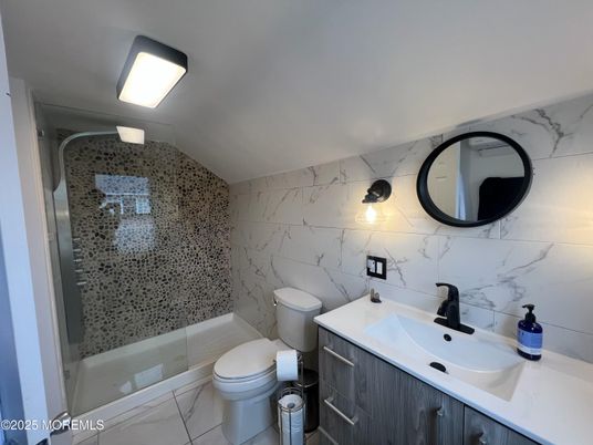 Bathroom, Glass Shower, Interior, Marble Walls