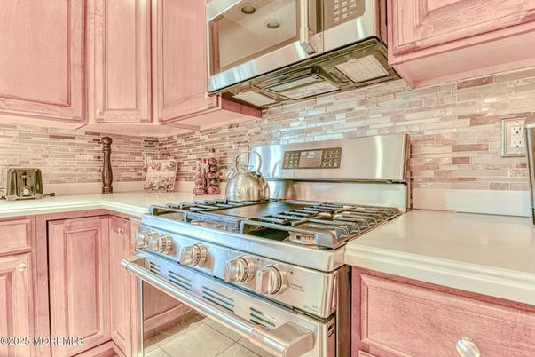Interior, Kitchen, Stainless Steel Appliances, Stone Walls
