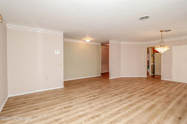 Chandelier, Empty room, Interior, Wood Texture Flooring