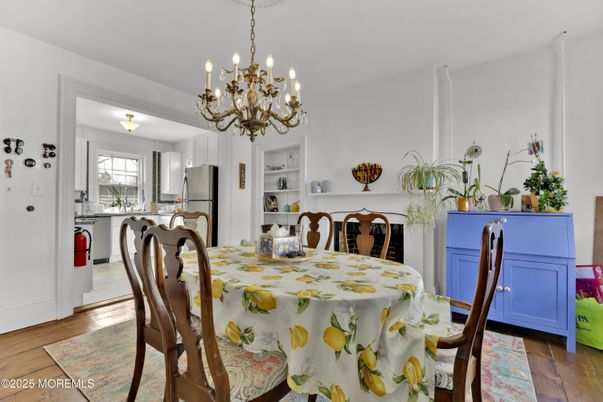 Chandelier, Dining room, Interior, Kitchen, Wood Texture Flooring