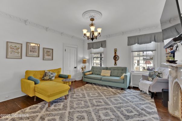 Chandelier, Interior, Living room, Wood Texture Flooring