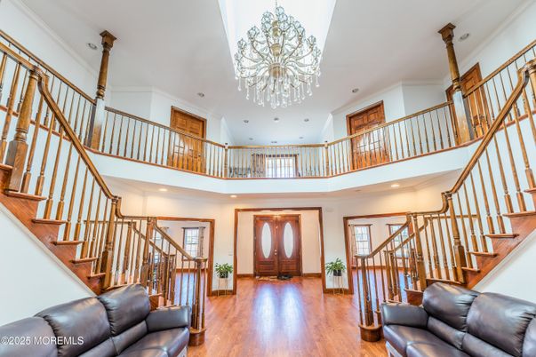 Chandelier, Interior, Recessed Lighting, Wood Texture Flooring