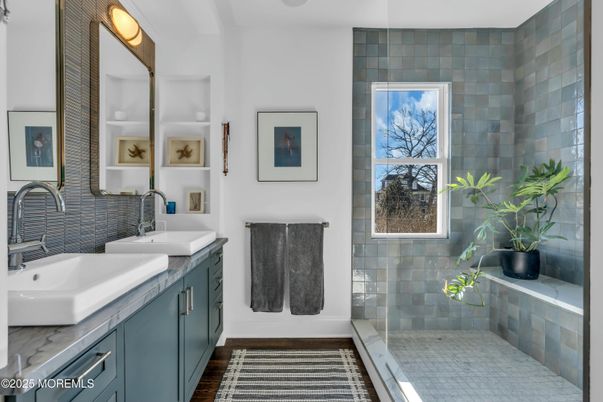 Bathroom, Dual Sink Vanities, Glass Shower, Interior