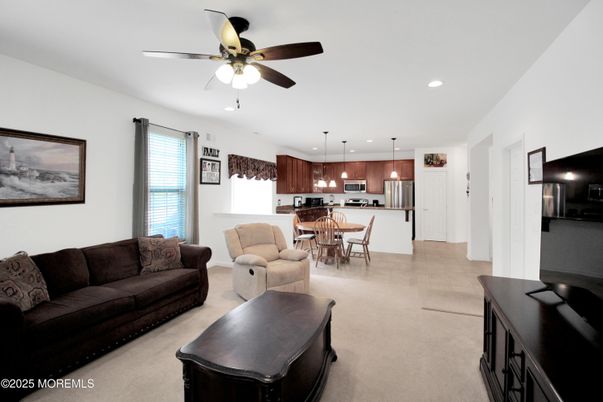 Dining room, Interior, Kitchen, Living room, Pendant Lights, Recessed Lighting, Stainless Steel Appliances