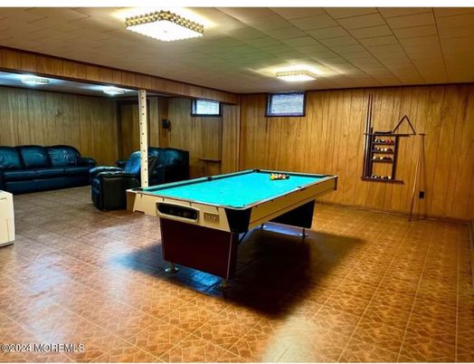Billiard Table, Game Room, Interior, Wooden Walls