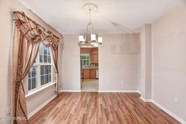 Chandelier, Empty room, Interior, Wood Texture Flooring