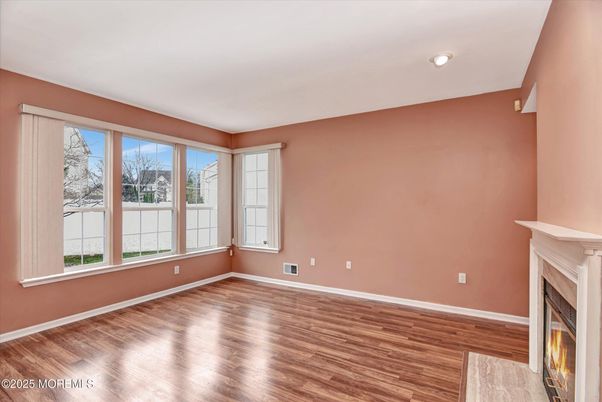 Empty room, Fireplace, Interior, Wood Texture Flooring