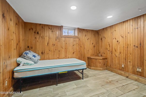 Interior, Recessed Lighting, Wood Texture Flooring, Wooden Walls