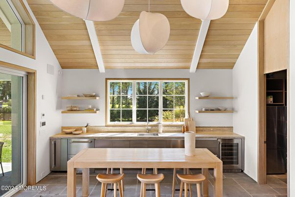 Dining room, Interior, Kitchen, Pendant Lights, Wooden Ceilings