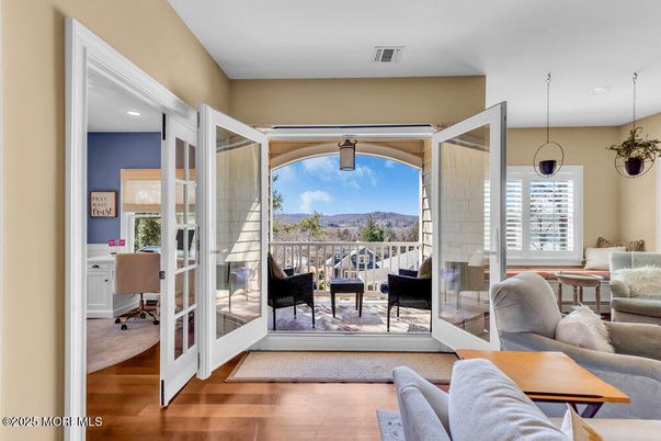 Home Office, Interior, Living room, Pendant Lights, Recessed Lighting, Wood Texture Flooring