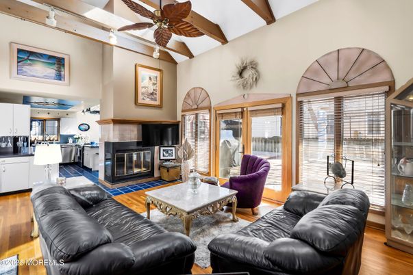 Fireplace, Interior, Living room, Wooden Beams, Wood Texture Flooring