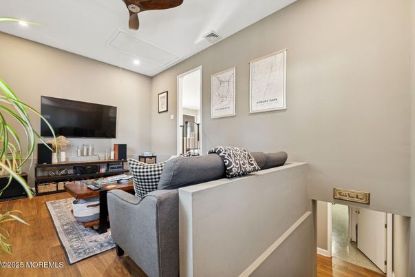 Home Office, Interior, Living room, Recessed Lighting, Wood Texture Flooring