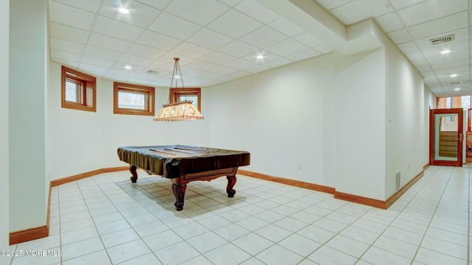 Billiard Table, Game Room, Interior, Pendant Lights, Recessed Lighting