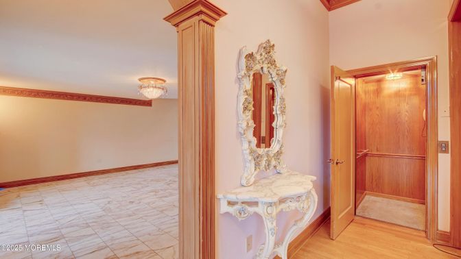Chandelier, Interior, Wood Texture Flooring