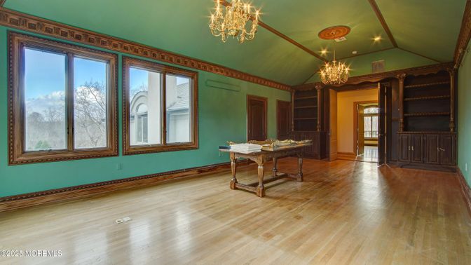 Chandelier, Interior, Wood Texture Flooring