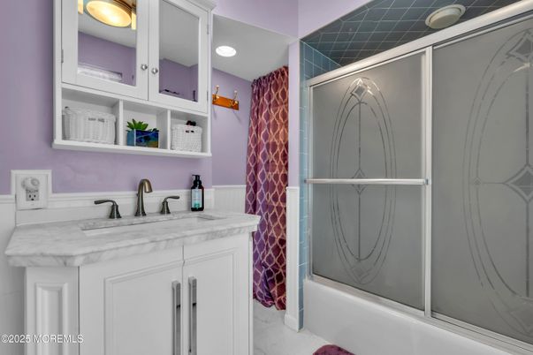 Bathroom, Glass Shower, Interior, Marble, Recessed Lighting