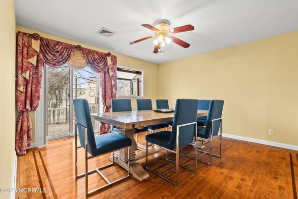 Dining room, Interior, Wood Texture Flooring