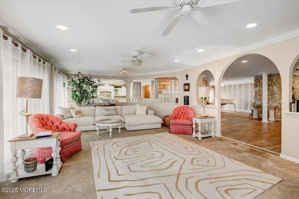 Interior, Living room, Recessed Lighting