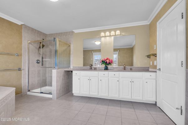 Bathroom, Dual Sink Vanities, Glass Shower, Interior