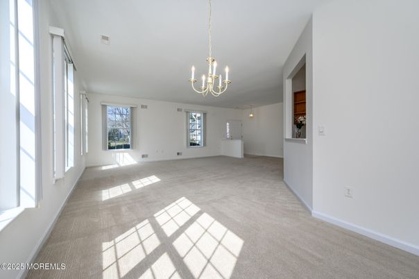Chandelier, Empty room, Interior