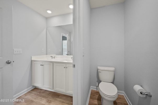 Bathroom, Interior, Recessed Lighting, Wood Texture Flooring