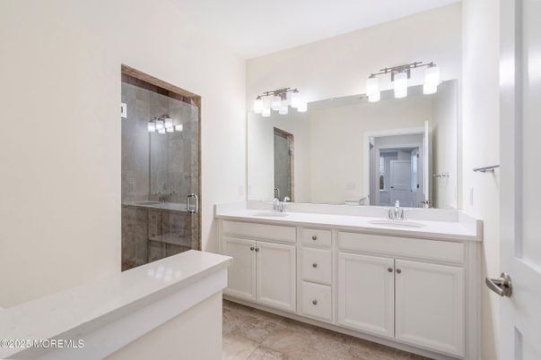 Bathroom, Dual Sink Vanities, Glass Shower, Interior