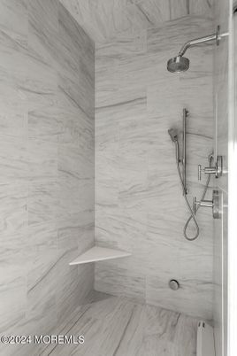 Bathroom, Glass Shower, Interior, Marble Walls