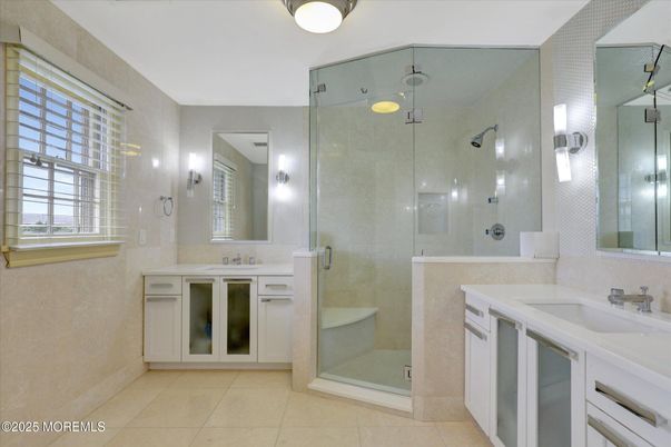 Bathroom, Dual Sink Vanities, Glass Shower, Interior