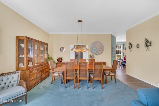 Chandelier, Dining room, Interior, Pendant Lights, Wood Texture Flooring