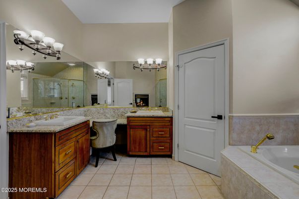 Bathroom, Dual Sink Vanities, Glass Shower, Interior