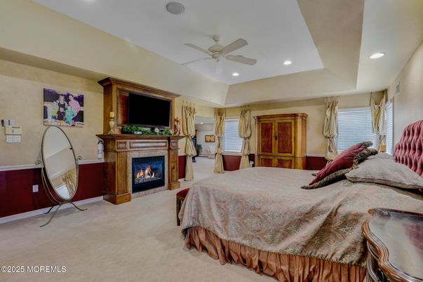 Bedroom, Fireplace, Interior, Recessed Lighting