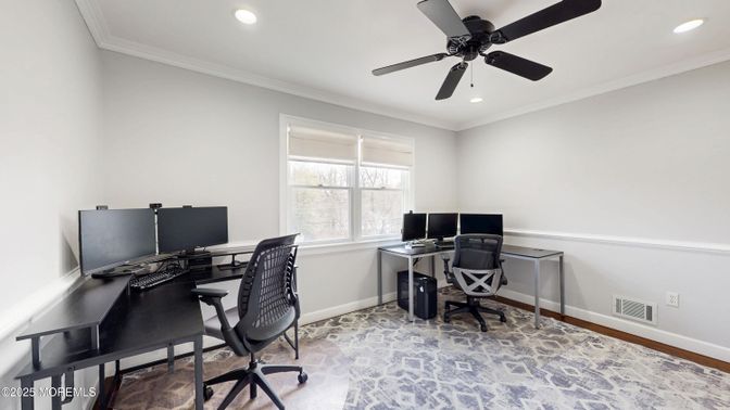 Home Office, Interior, Recessed Lighting