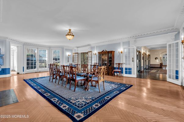 Dining room, Interior, Wood Texture Flooring