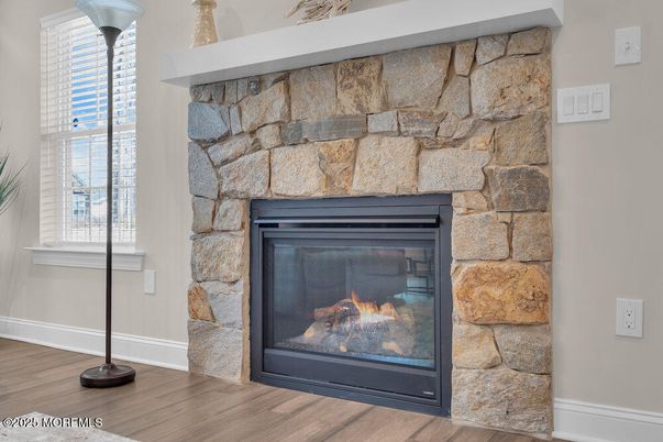 Fireplace, Interior, Stone Walls, Wood Texture Flooring