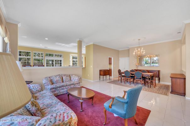 Chandelier, Dining room, Interior, Living room, Recessed Lighting