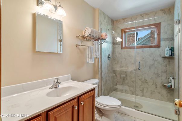 Bathroom, Glass Shower, Interior, Marble Walls