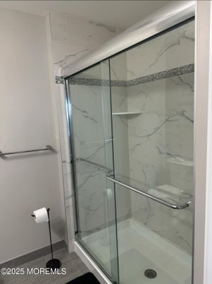 Bathroom, Glass Shower, Interior, Marble Walls