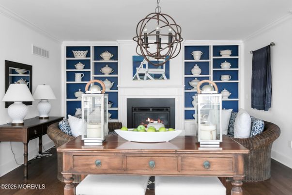 Chandelier, Fireplace, Interior, Pendant Lights, Wood Texture Flooring