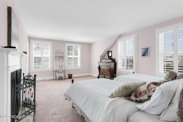 Bedroom, Fireplace, Interior